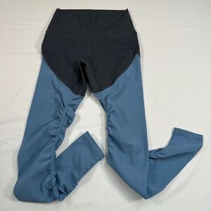 Zyia Storm Parallel Lux Ribbed Leggings Womens Size 0 Blue Gray High Rise
